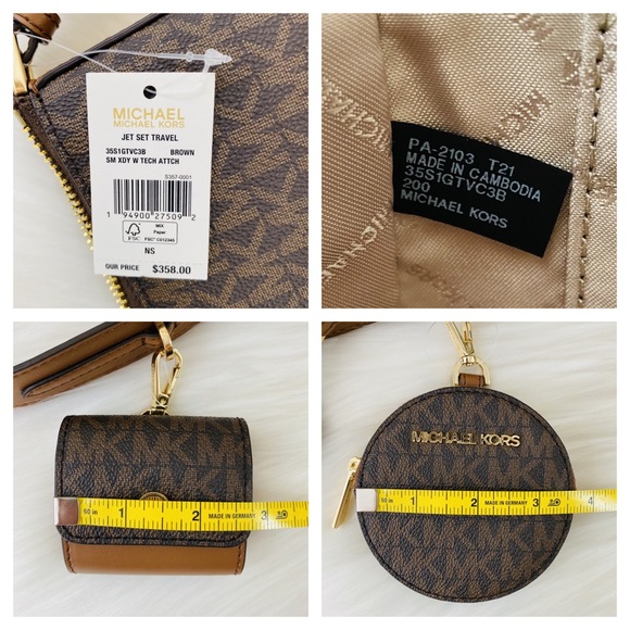 Michael Kors Jet Set Travel Crossbody w Tech Attch - Picture 12 of 16